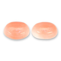 0.99 Ct.Tw.Total Carat Weight Cabochon Coral Pair from Italy Video