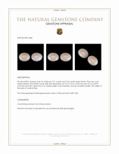 4.87&nbsp;Ct.Tw.Total Carat Weight Cabochon Coral Pair from Italy Appraisal