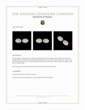 1.82 Ct.Tw.Total Carat Weight Cabochon Coral Pair from Italy Appraisal