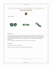 1.73 Ct.Tw.Total Carat Weight Bluish Green Sapphire Pair from Madagascar Appraisal