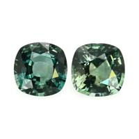 1.73&nbsp;Ct.Tw.Total Carat Weight Bluish Green Sapphire Pair from Madagascar Video
