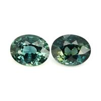 2.25&nbsp;Ct.Tw.Total Carat Weight Bluish Green Sapphire Pair from Ceylon (Sri Lanka) Video
