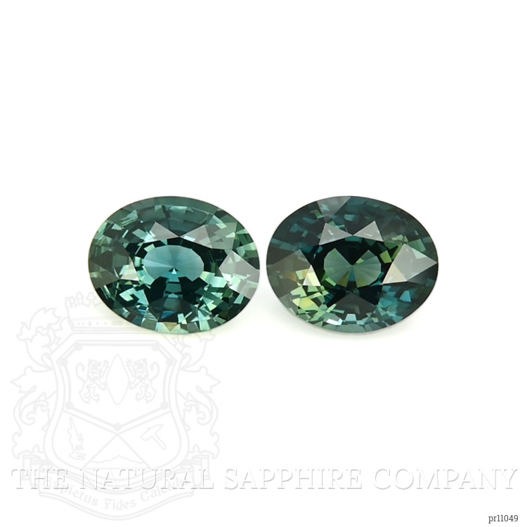 2.25 Ct.Tw. Bluish Green Sapphire Pair from Ceylon (Sri Lanka)
