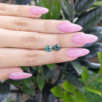 2.25&nbsp;Ct.Tw.Total Carat Weight Bluish Green Sapphire Pair from Ceylon (Sri Lanka) Life Style