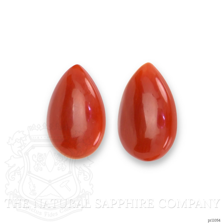 1.81 Ct.Tw. Cabochon Coral Pair from Italy