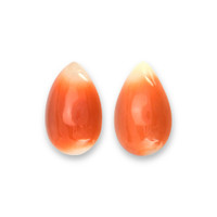 2.26&nbsp;Ct.Tw.Total Carat Weight Cabochon Coral Pair from Italy Video