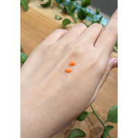 0.67&nbsp;Ct.Tw.Total Carat Weight Cabochon Coral Pair from Italy Life Style