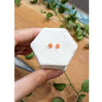 0.67&nbsp;Ct.Tw.Total Carat Weight Cabochon Coral Pair from Italy Life Style