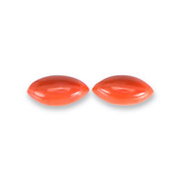4.00&nbsp;Ct.Tw.Total Carat Weight Cabochon Coral Pair from Italy Video