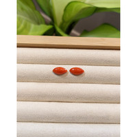 4.00&nbsp;Ct.Tw.Total Carat Weight Cabochon Coral Pair from Italy Life Style