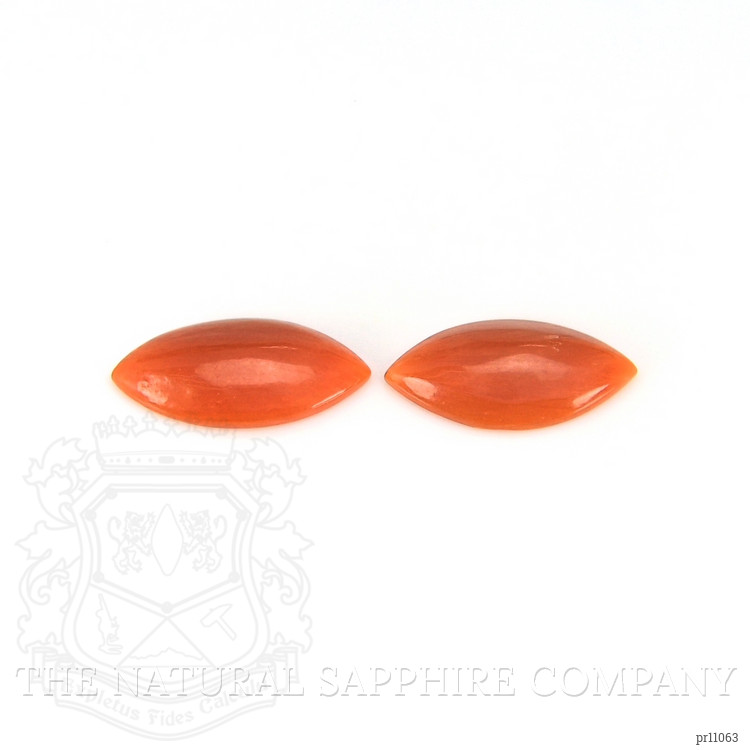 1.27 Ct.Tw. Cabochon Coral Pair from Italy