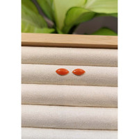 1.27 Ct.Tw.Total Carat Weight Cabochon Coral Pair from Italy Life Style