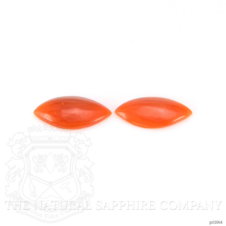 0.60 Ct.Tw. Cabochon Coral Pair from Italy