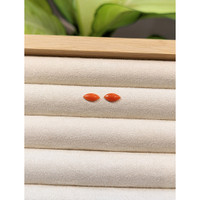 0.60 Ct.Tw.Total Carat Weight Cabochon Coral Pair from Italy Life Style