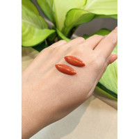 10.42&nbsp;Ct.Tw.Total Carat Weight Cabochon Coral Pair from Italy Life Style