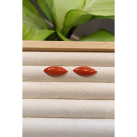 10.42&nbsp;Ct.Tw.Total Carat Weight Cabochon Coral Pair from Italy Life Style