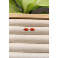 1.33 Ct.Tw.Total Carat Weight Cabochon Coral Pair from Italy Life Style