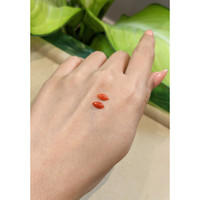 0.71&nbsp;Ct.Tw.Total Carat Weight Cabochon Coral Pair from Italy Life Style