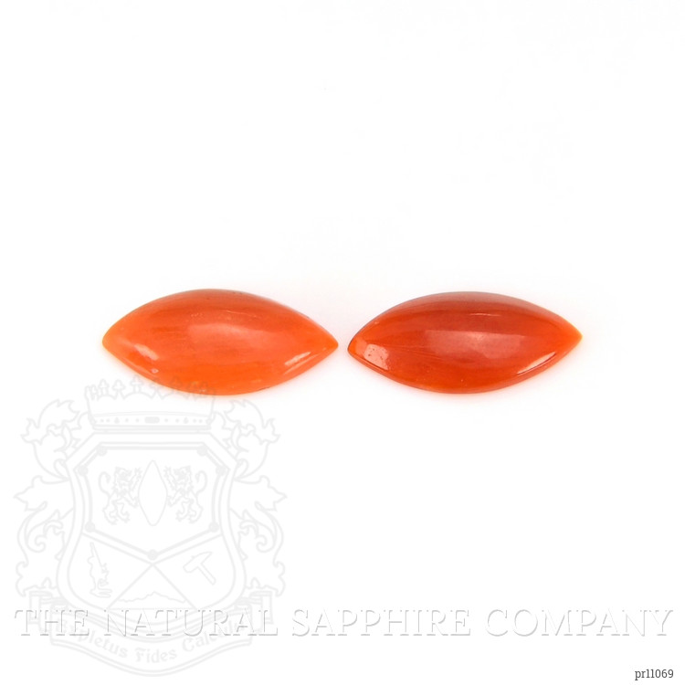 1.32 Ct.Tw. Cabochon Coral Pair from Italy