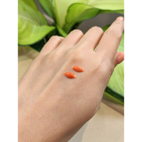 1.45&nbsp;Ct.Tw.Total Carat Weight Cabochon Coral Pair from Italy Life Style