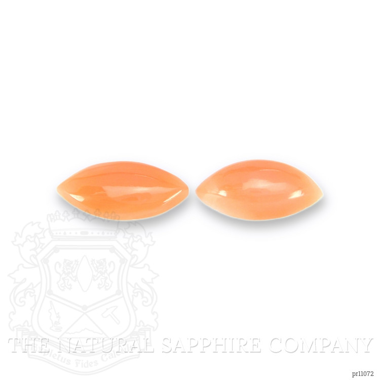 0.95 Ct.Tw. Cabochon Coral Pair from Italy