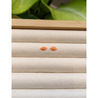 0.74&nbsp;Ct.Tw.Total Carat Weight Cabochon Coral Pair from Italy Life Style