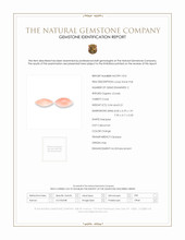 0.85 Ct.Tw.Total Carat Weight Cabochon Coral Pair from Italy Scan Report
