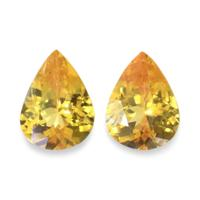 2.05&nbsp;Ct.Tw.Total Carat Weight Orangish Yellow Sapphire Pair from Ceylon (Sri Lanka) Video