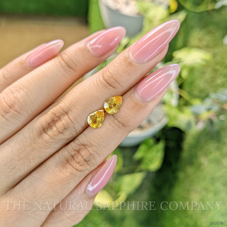 1.97 Ct.Tw. Yellow Sapphire Pair from Ceylon (Sri Lanka)