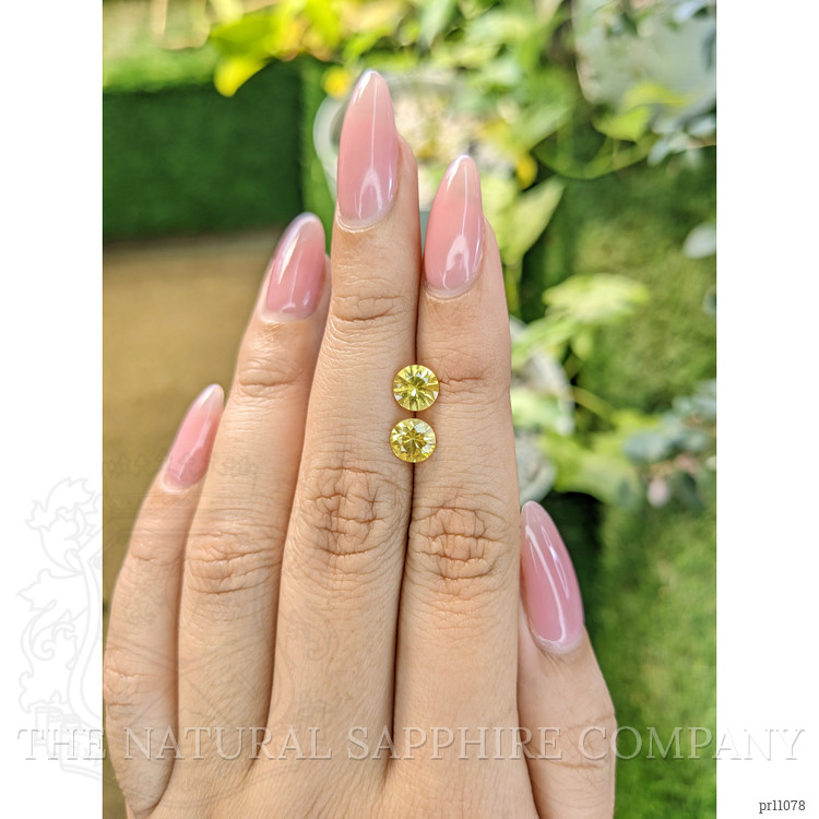 1.89 Ct.Tw. Yellow Sapphire Pair from Ceylon (Sri Lanka)
