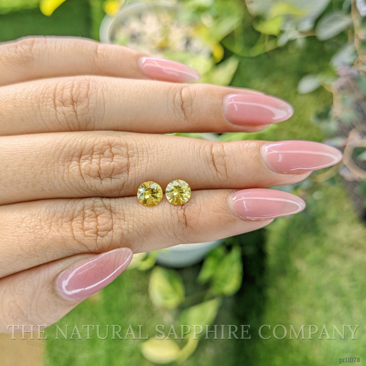 1.89 Ct.Tw. Yellow Sapphire Pair from Ceylon (Sri Lanka)
