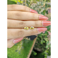 2.74&nbsp;Ct.Tw.Total Carat Weight Yellow Sapphire Pair from Ceylon (Sri Lanka) Life Style