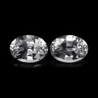 1.90&nbsp;Ct.Tw.Total Carat Weight White Sapphire Pair from Ceylon (Sri Lanka) Video