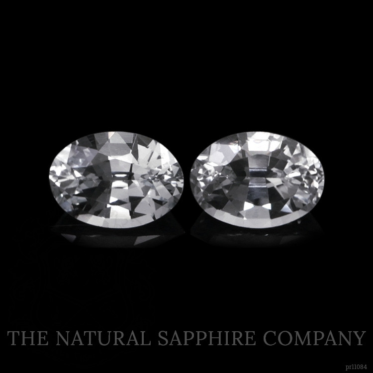 1.90 Ct.Tw. White Sapphire Pair from Ceylon (Sri Lanka)