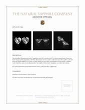 1.59 Ct.Tw.Total Carat Weight White Sapphire Pair from Ceylon (Sri Lanka) Appraisal