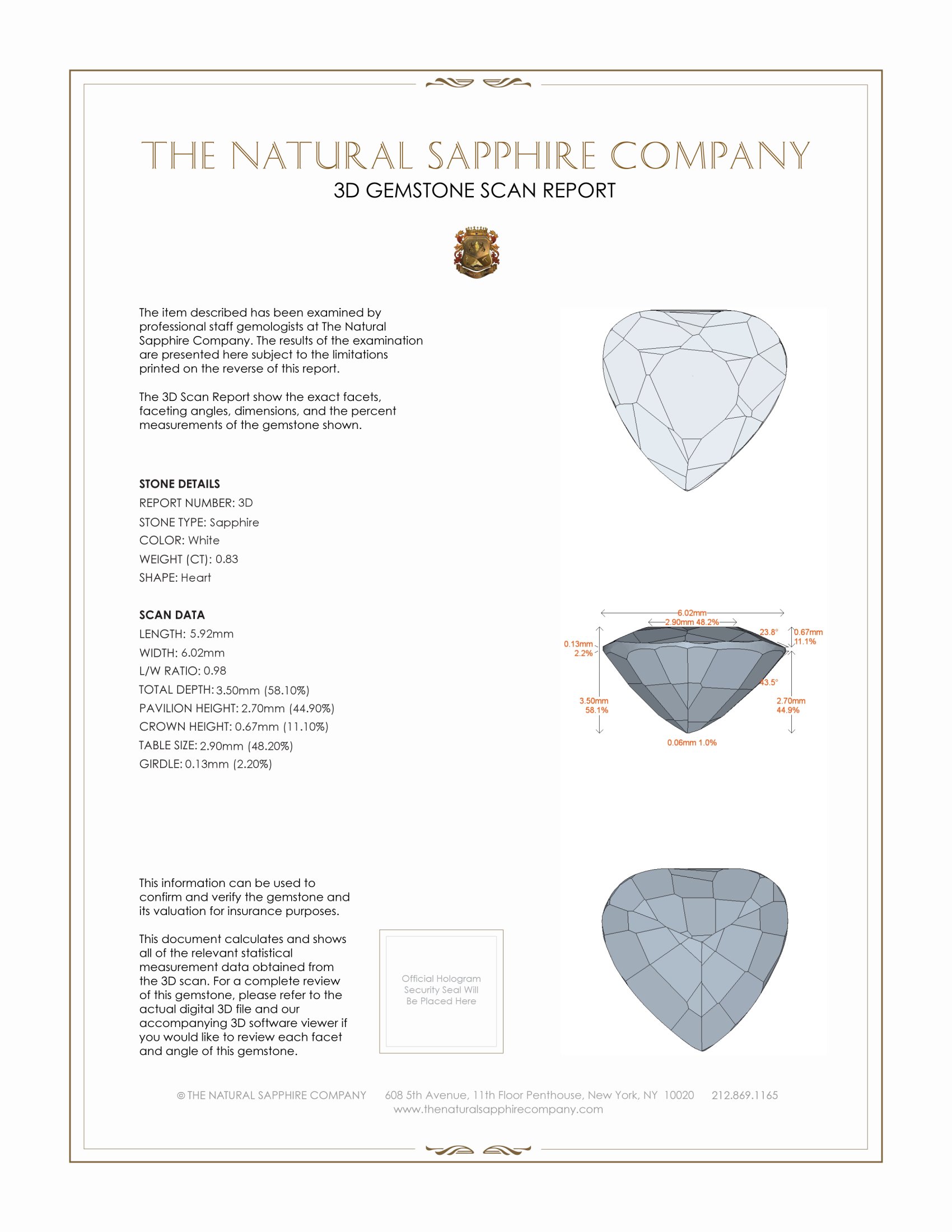 1.59 Ct.Tw. White Sapphire Pair from Ceylon (Sri Lanka)