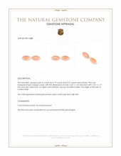 0.41 Ct.Tw.Total Carat Weight Cabochon Coral Pair from Italy Appraisal