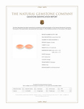 0.41 Ct.Tw.Total Carat Weight Orange Cabochon Coral Pair from Italy Scan Report