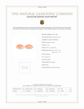 0.41 Ct.Tw.Total Carat Weight Cabochon Coral Pair from Italy Scan Report