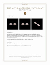 0.84 Ct.Tw.Total Carat Weight Cabochon Coral Pair from Italy Appraisal