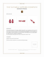 4.33 Ct.Tw.Total Carat Weight Padparadscha Sapphire Pair from Madagascar Appraisal