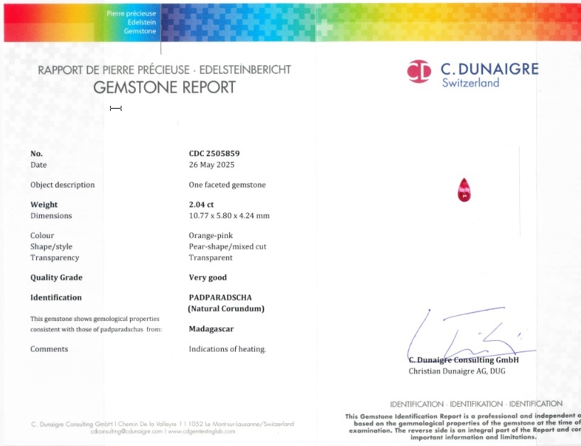 4.33 Ct.Tw. Padparadscha Sapphire Pair from Madagascar