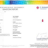 4.33&nbsp;Ct.Tw.Total Carat Weight Padparadscha Sapphire Pair from Madagascar Scan Report