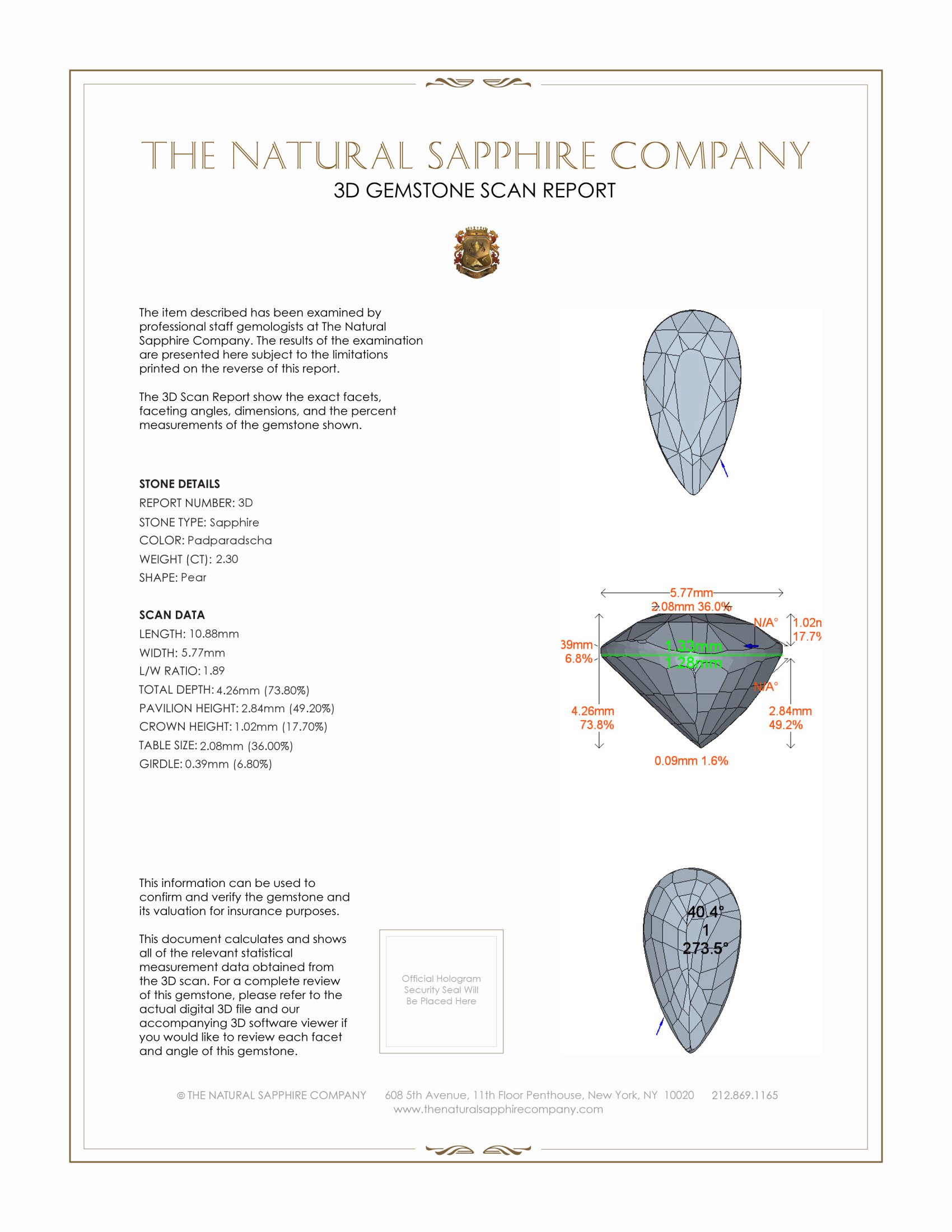 4.33 Ct.Tw. Padparadscha Sapphire Pair from Madagascar
