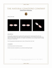 0.69&nbsp;Ct.Tw.Total Carat Weight Cabochon Coral Pair from Italy Appraisal