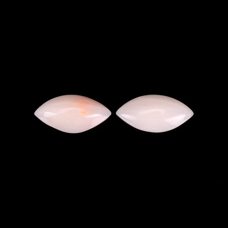 0.69 Ct.Tw. Cabochon Coral Pair from Italy