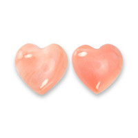 4.41 Ct.Tw.Total Carat Weight Cabochon Coral Pair from Italy Video