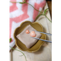 4.41 Ct.Tw.Total Carat Weight Cabochon Coral Pair from Italy Life Style