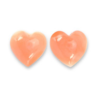 3.87&nbsp;Ct.Tw.Total Carat Weight Cabochon Coral Pair from Italy Video