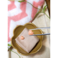 3.87 Ct.Tw.Total Carat Weight Cabochon Coral Pair from Italy Life Style